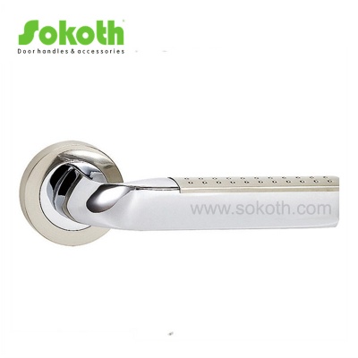 ZINC ALLOY LEVER ON ROSESKT-L057 SN CP