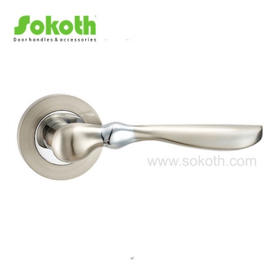 ZINC ALLOY LEVER ON ROSESKT-L028 SN CP