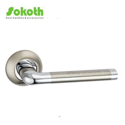 ZINC ALLOY LEVER ON ROSESKT-L004 SN CP