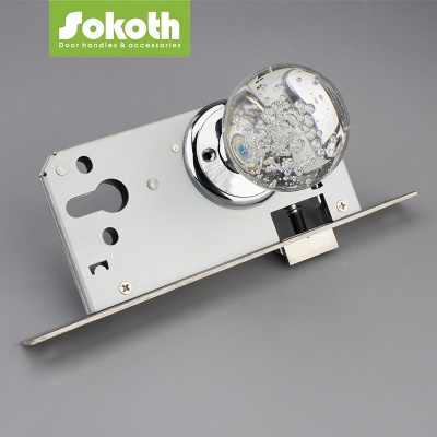 SOKOTH CRYSTAL DOOR KNOB WITH LOCKJ002